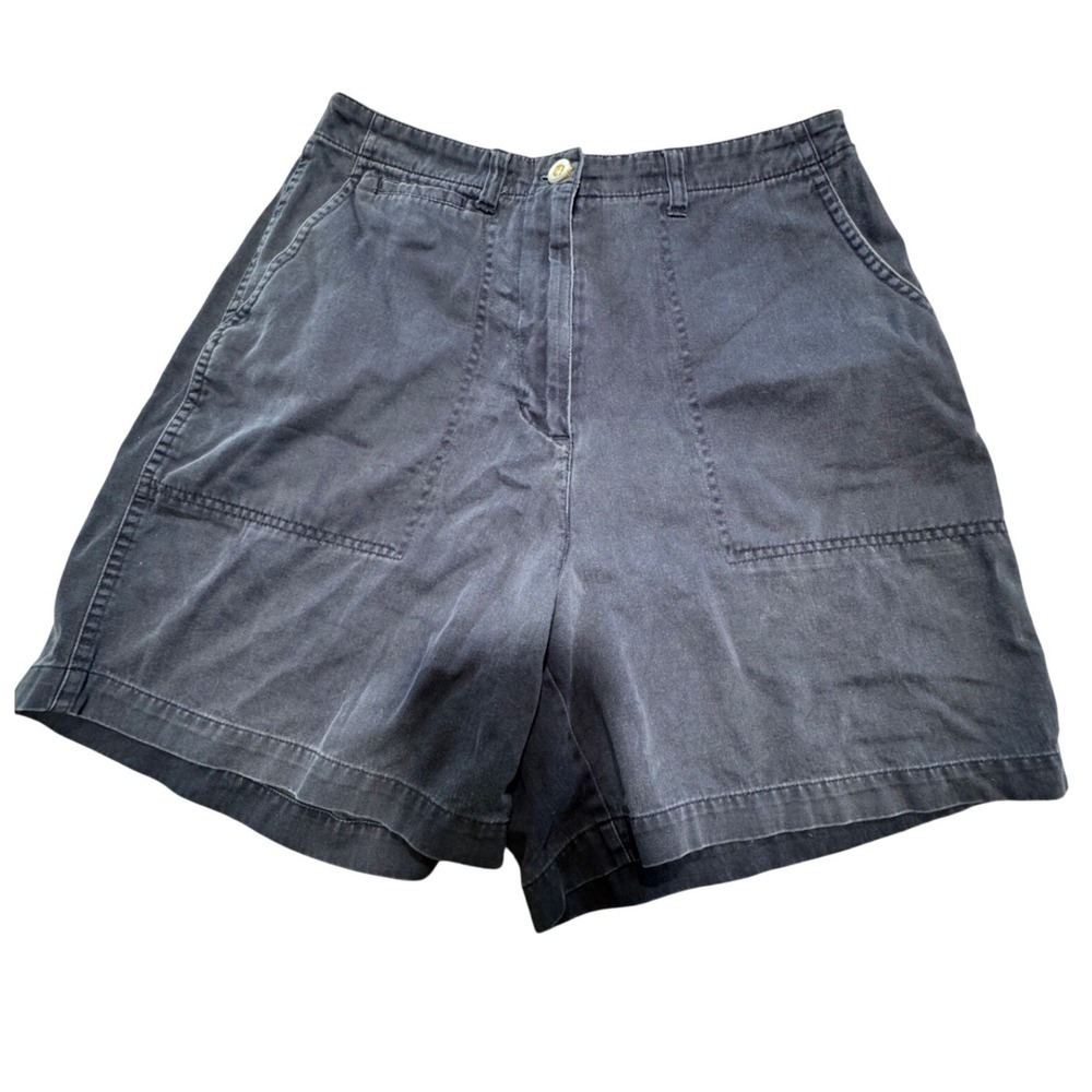 Vintage Whitefish Bay Shorts Women Size 10 Navy Cotton Chino Minimalist Gorpcore